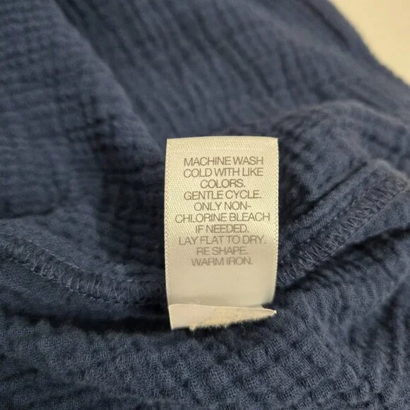 J Jill Pure Jill Blue Gauzey Top Sz 4X Lagenlook Coastal Lightweight Beach Vaca - Picture 8 of 9